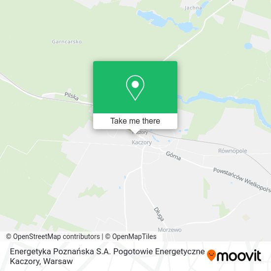 Energetyka Poznańska S.A. Pogotowie Energetyczne Kaczory map