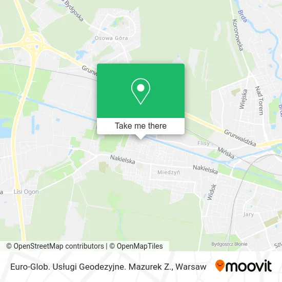 Карта Euro-Glob. Usługi Geodezyjne. Mazurek Z.