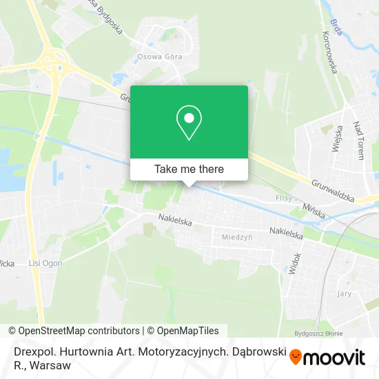 Drexpol. Hurtownia Art. Motoryzacyjnych. Dąbrowski R. map