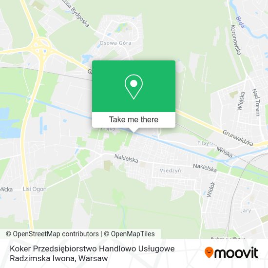 Koker Przedsiębiorstwo Handlowo Usługowe Radzimska Iwona map