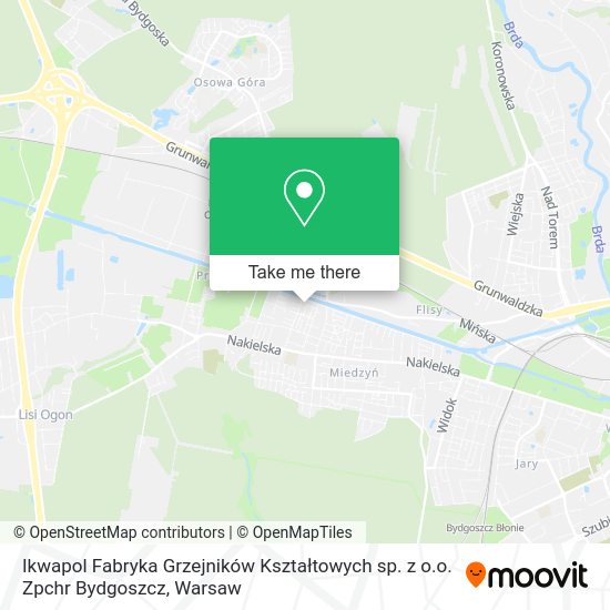 Ikwapol Fabryka Grzejników Kształtowych sp. z o.o. Zpchr Bydgoszcz map