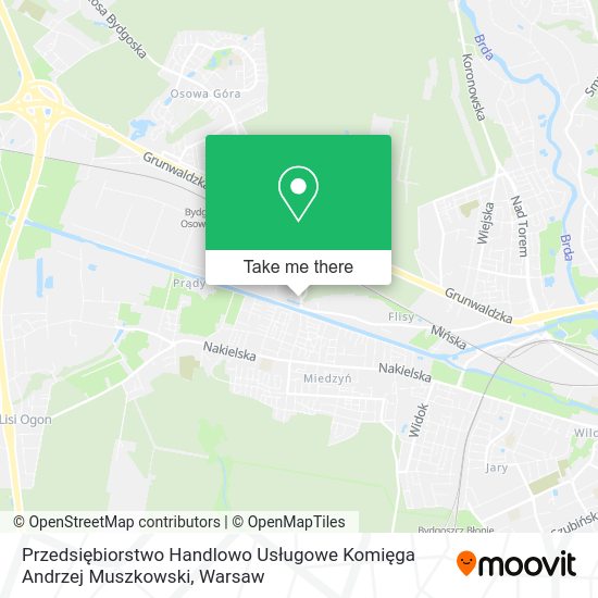 Przedsiębiorstwo Handlowo Usługowe Komięga Andrzej Muszkowski map