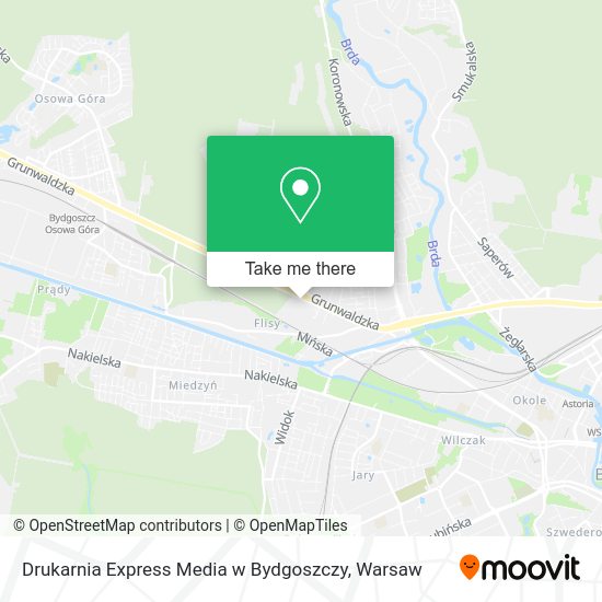 Drukarnia Express Media w Bydgoszczy map