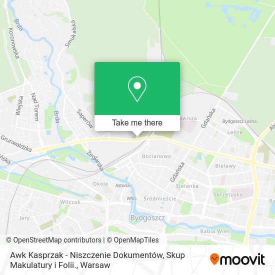 Awk Kasprzak - Niszczenie Dokumentów, Skup Makulatury i Folii. map