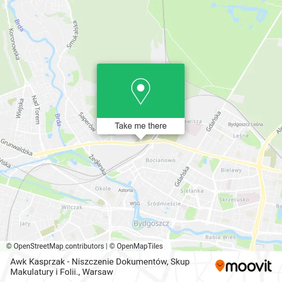 Карта Awk Kasprzak - Niszczenie Dokumentów, Skup Makulatury i Folii.