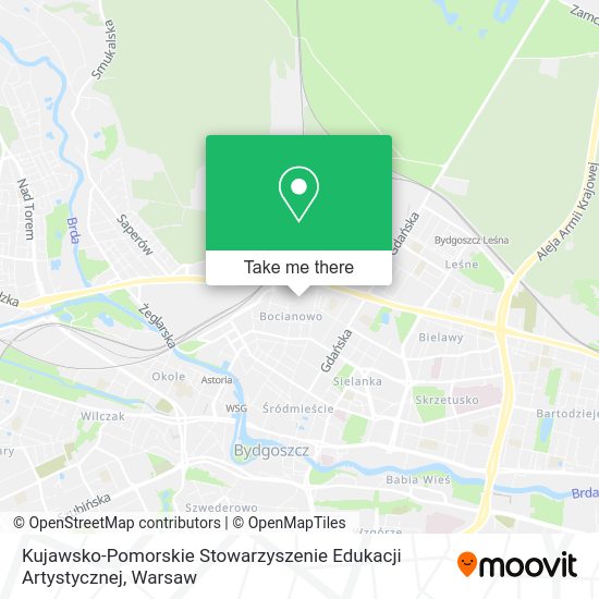 Kujawsko-Pomorskie Stowarzyszenie Edukacji Artystycznej map