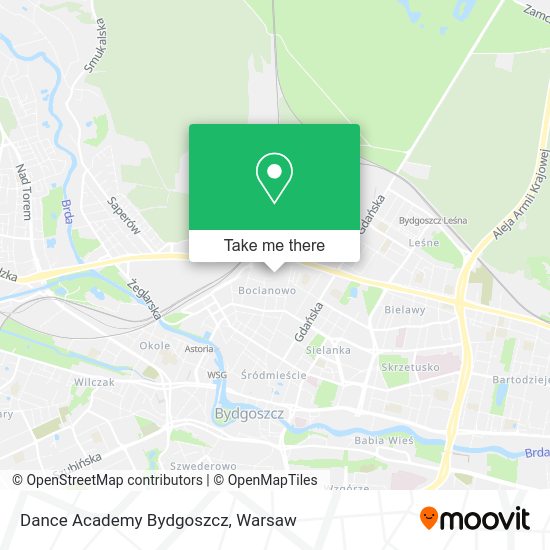 Dance Academy Bydgoszcz map