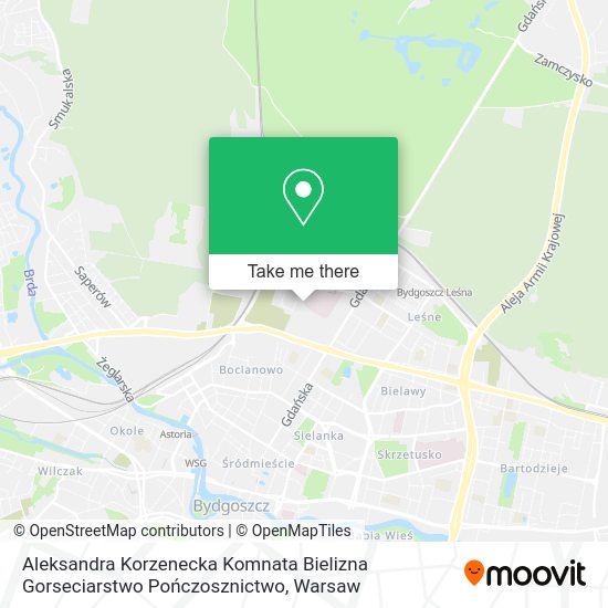 Aleksandra Korzenecka Komnata Bielizna Gorseciarstwo Pończosznictwo map