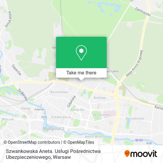 Szwankowska Aneta. Usługi Pośrednictwa Ubezpieczeniowego map