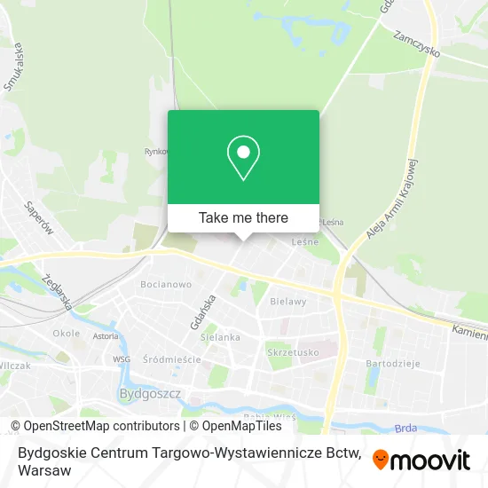 Карта Bydgoskie Centrum Targowo-Wystawiennicze Bctw