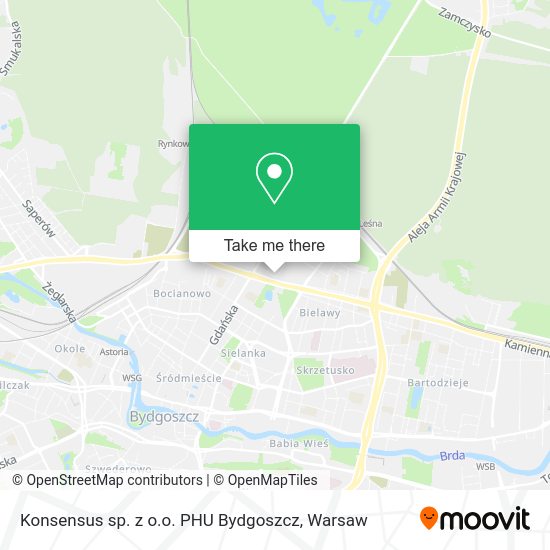 Konsensus sp. z o.o. PHU Bydgoszcz map