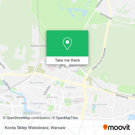 Korda Sklep Wielobranz map