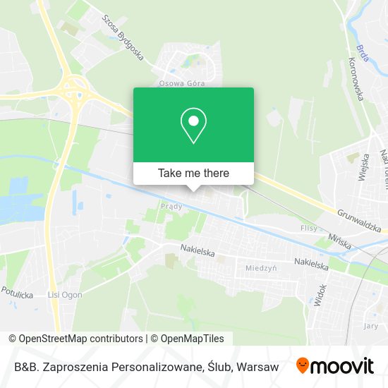 B&B. Zaproszenia Personalizowane, Ślub map