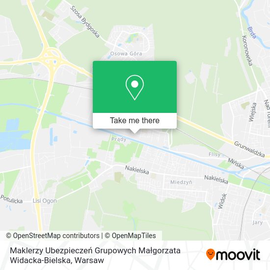 Maklerzy Ubezpieczeń Grupowych Małgorzata Widacka-Bielska map