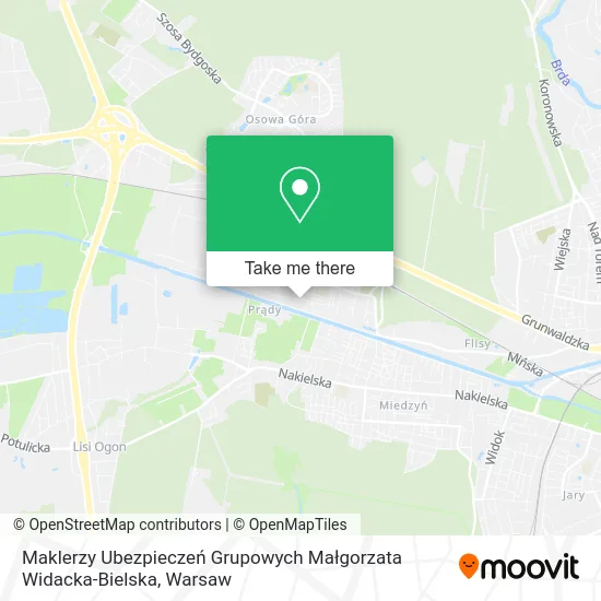 Maklerzy Ubezpieczeń Grupowych Małgorzata Widacka-Bielska map