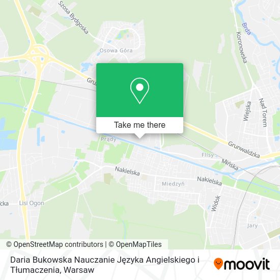 Daria Bukowska Nauczanie Języka Angielskiego i Tłumaczenia map