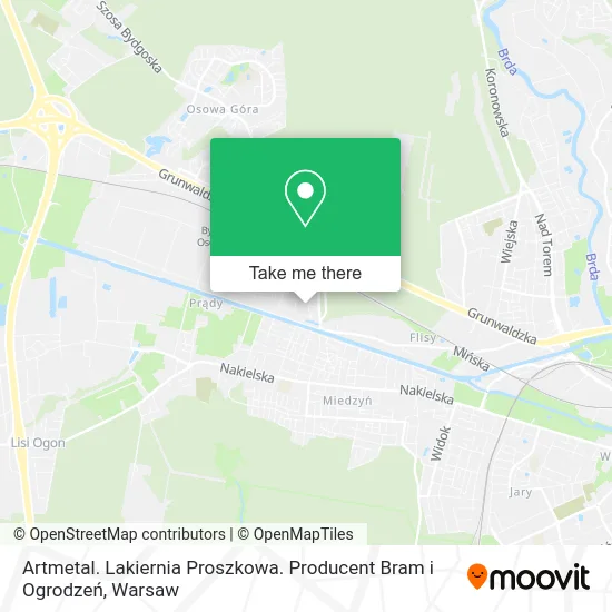 Artmetal. Lakiernia Proszkowa. Producent Bram i Ogrodzeń map