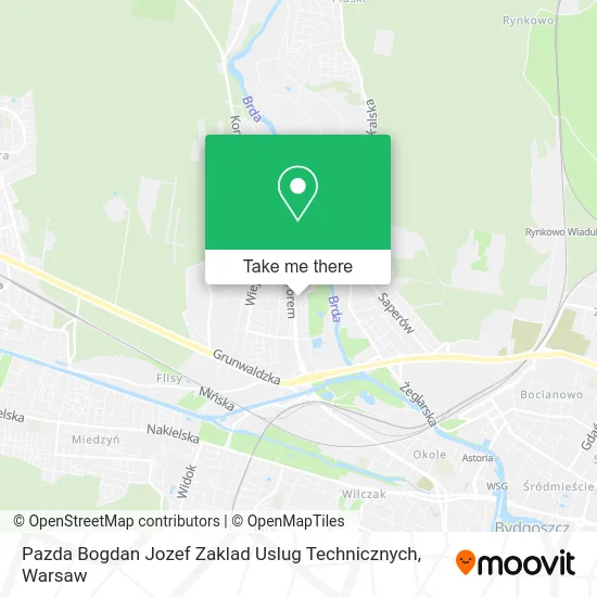 Карта Pazda Bogdan Jozef Zaklad Uslug Technicznych