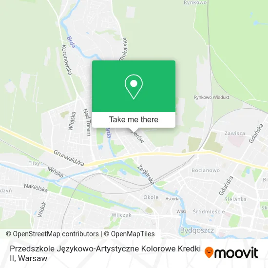 Карта Przedszkole Językowo-Artystyczne Kolorowe Kredki II