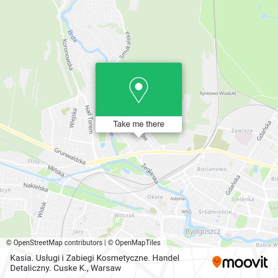 Kasia. Usługi i Zabiegi Kosmetyczne. Handel Detaliczny. Cuske K. map