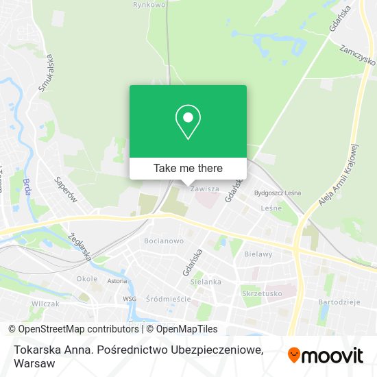 Tokarska Anna. Pośrednictwo Ubezpieczeniowe map