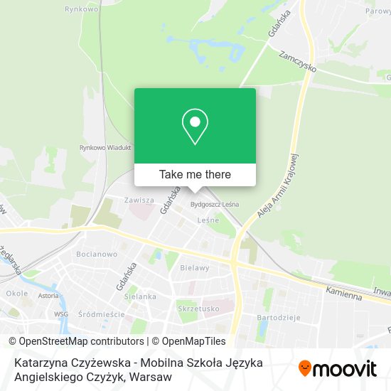 Katarzyna Czyżewska - Mobilna Szkoła Języka Angielskiego Czyżyk map