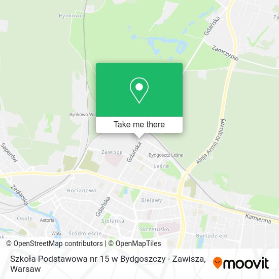 Szkoła Podstawowa nr 15 w Bydgoszczy - Zawisza map