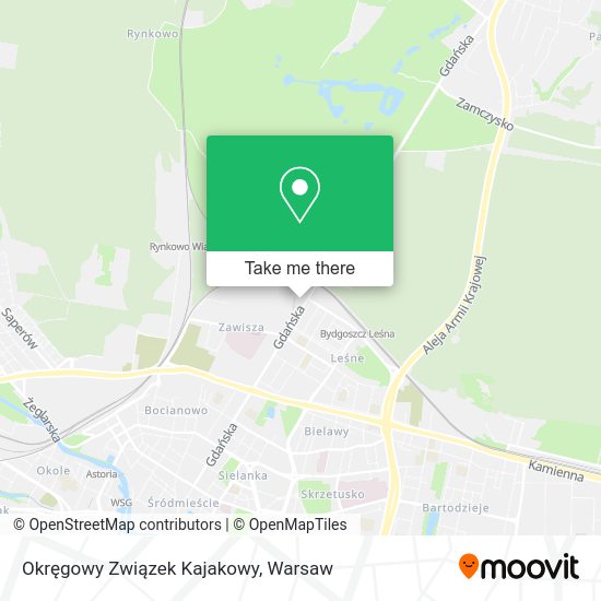 Okręgowy Związek Kajakowy map