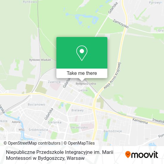 Niepubliczne Przedszkole Integracyjne im. Marii Montessori w Bydgoszczy map