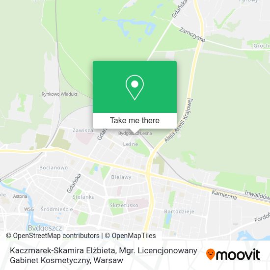 Kaczmarek-Skamira Elżbieta, Mgr. Licencjonowany Gabinet Kosmetyczny map