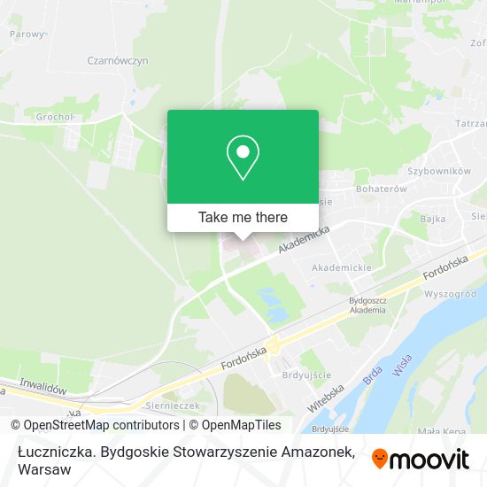 Карта Łuczniczka. Bydgoskie Stowarzyszenie Amazonek