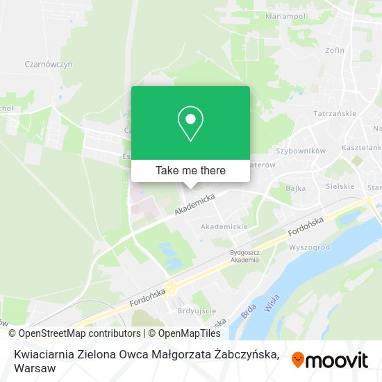 Kwiaciarnia Zielona Owca Małgorzata Żabczyńska map