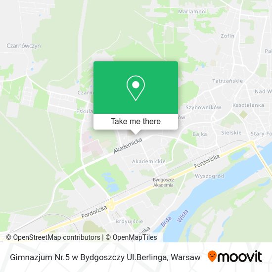 Gimnazjum Nr.5 w Bydgoszczy Ul.Berlinga map