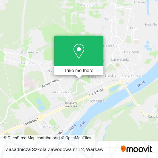 Zasadnicza Szkoła Zawodowa nr 12 map