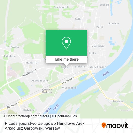 Przedsiębiorstwo Usługowo Handlowe Arex Arkadiusz Garbowski map