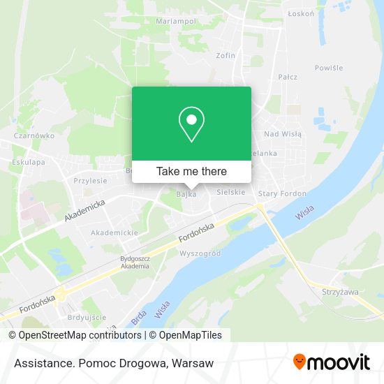 Assistance. Pomoc Drogowa map