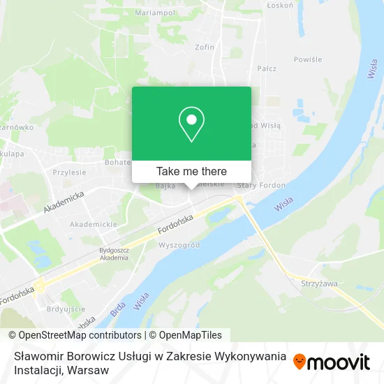 Карта Sławomir Borowicz Usługi w Zakresie Wykonywania Instalacji
