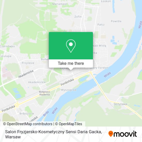 Карта Salon Fryzjersko-Kosmetyczny Sensi Daria Gacka