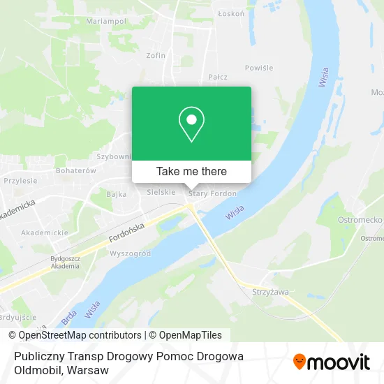 Карта Publiczny Transp Drogowy Pomoc Drogowa Oldmobil