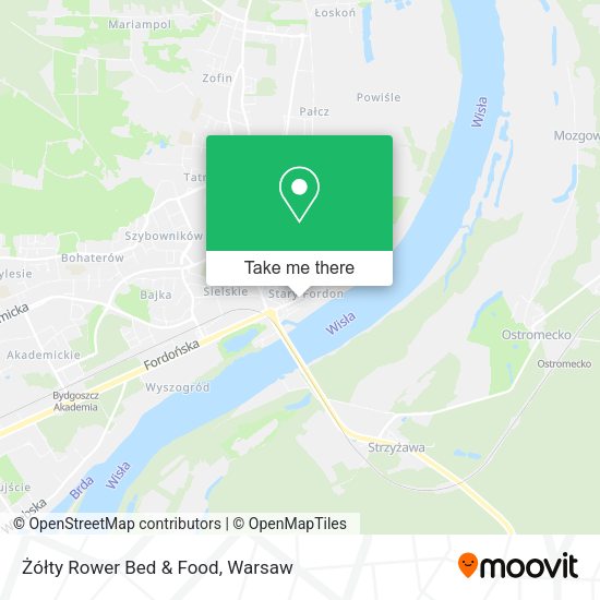 Żółty Rower Bed & Food map