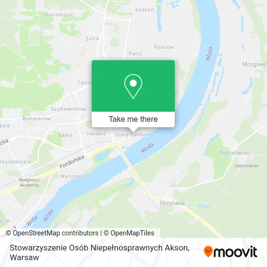 Карта Stowarzyszenie Osób Niepełnosprawnych Akson