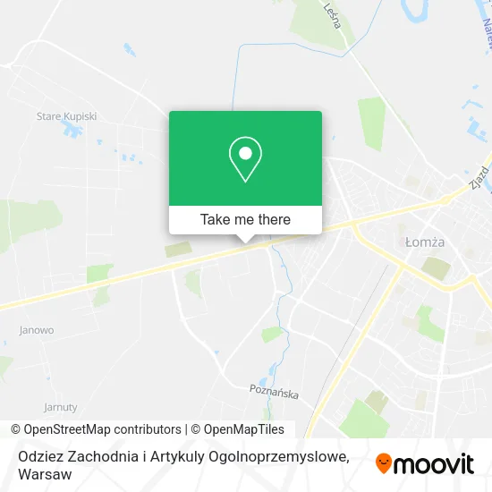 Карта Odziez Zachodnia i Artykuly Ogolnoprzemyslowe