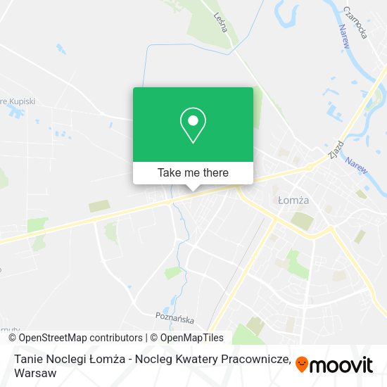 Tanie Noclegi Łomża - Nocleg Kwatery Pracownicze map