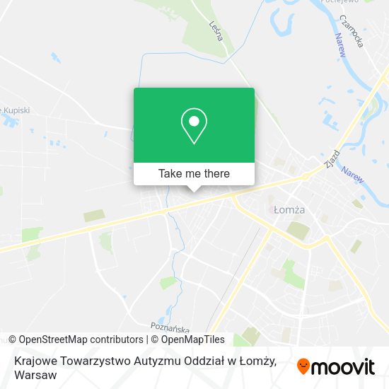 Krajowe Towarzystwo Autyzmu Oddział w Łomży map