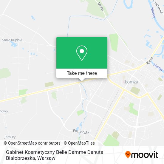 Gabinet Kosmetyczny Belle Damme Danuta Białobrzeska map