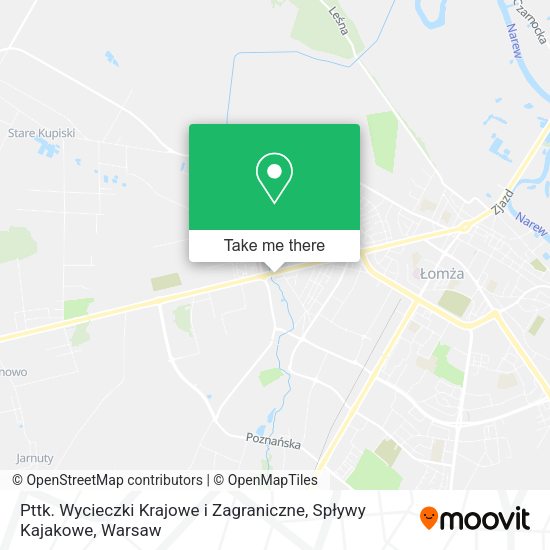 Pttk. Wycieczki Krajowe i Zagraniczne, Spływy Kajakowe map