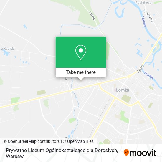 Prywatne Liceum Ogólnokształcące dla Dorosłych map