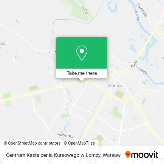 Карта Centrum Ksztalcenia Kursowego w Lomzy