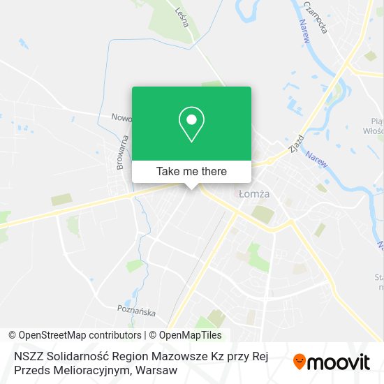 NSZZ Solidarność Region Mazowsze Kz przy Rej Przeds Melioracyjnym map