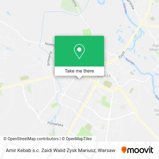 Карта Amir Kebab s.c. Zaidi Walid Zysk Mariusz